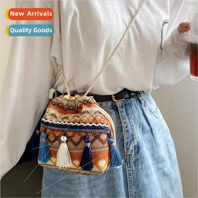 Retro Woolen Knting Bag Women Set Trend Shoulder Bag 2023 Fa