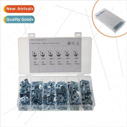 150pcs blue whe zinc U type clip nut Elevator slider fixing