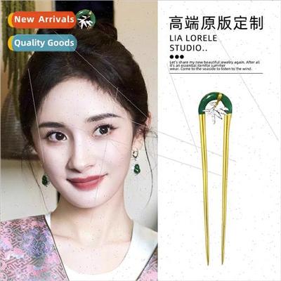 Yang Mi bamboo leaf hairpin new hairpin tassel hairpin simpl