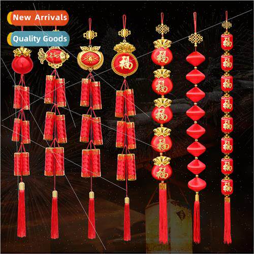 Decorative red firecracker string housewarming new house Chi