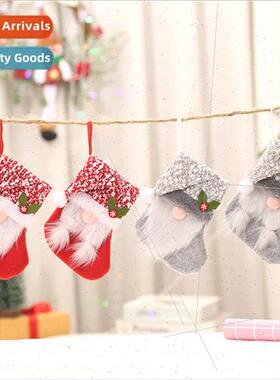 Christmas Decoration Plush Kn Hat Christmas Stocking Faceles