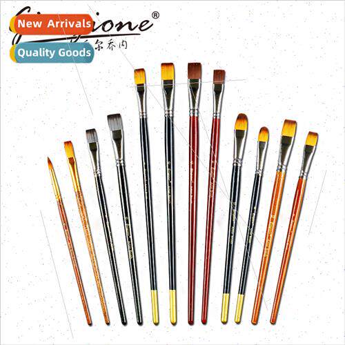 Nylon Hair Brushes 6pcs Set Watercolor Brushes Kids Art Pain