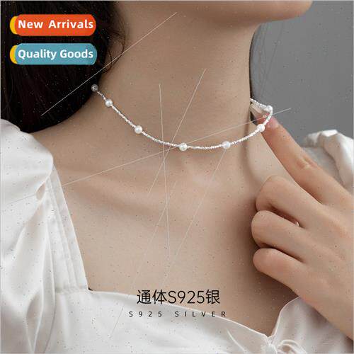 S925 silver beads posive round star heaven broken silver nec