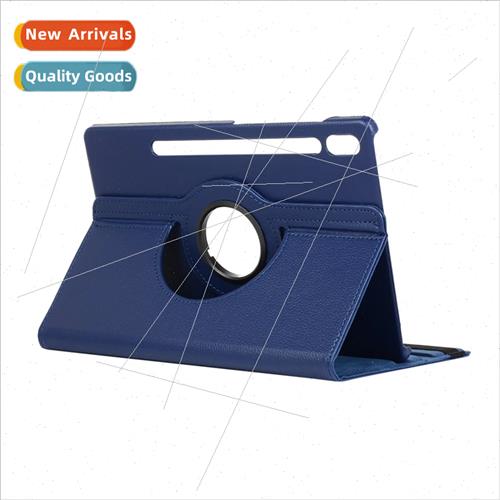 适用Samsung Tablet S9 FE Case Samsung S9 Lychee grain rotati