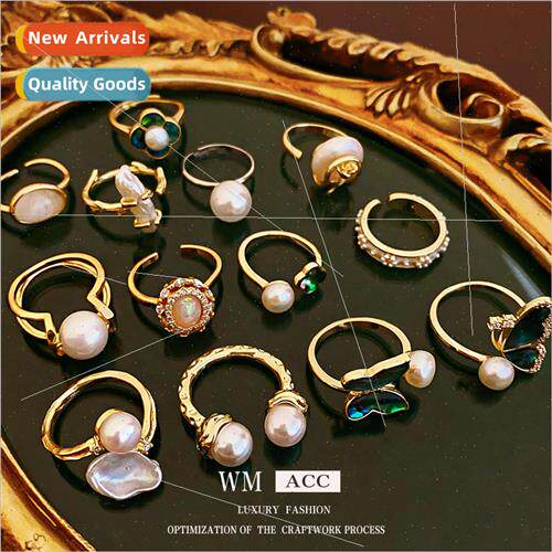 zirconia butterfly open ring niche retro court index finger