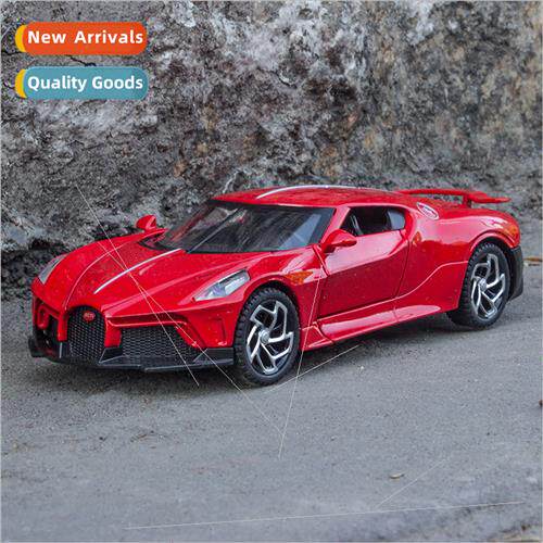 Small black dragon alloy Buga sports car model Di 1 32 simul