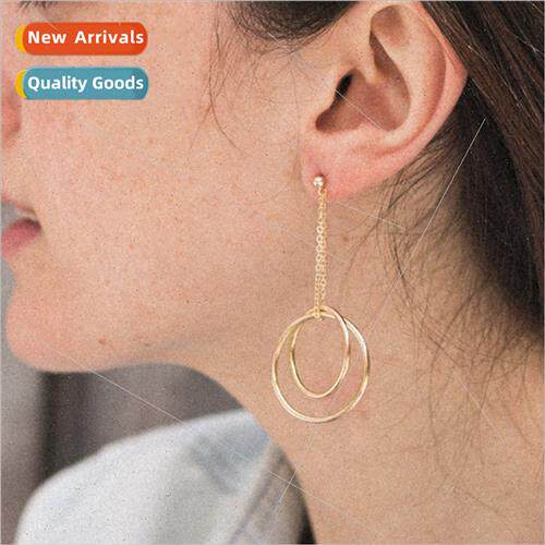 Europe nd jewelry simple circle earrings female stainless st