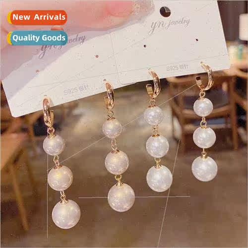 Fashion pearl tassel earrings female hundreds earrings ear j