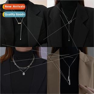 Autumn winter Korea niche necklaces wild simple sweater chai