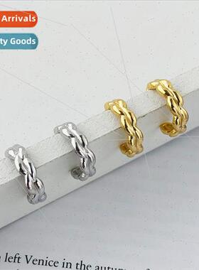 2020 new earrings female simple Europe circle earrings s925