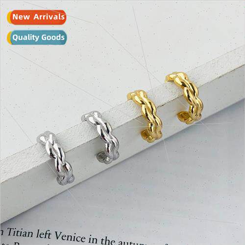 2020 new earrings female simple Europe circle earrings s925