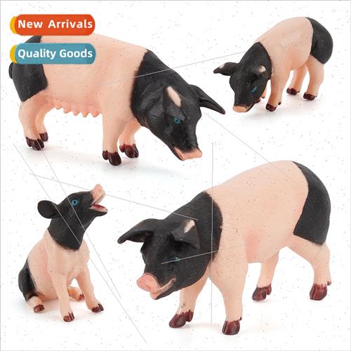 Mini piggy hua pig model static solid simulation farm scene