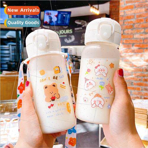water cup female wh straw type glass cup tide portable ins c