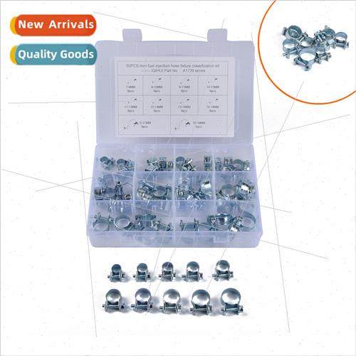 Set-60pcs Mini Clamps Fuel ne Hose Clamps Air Hose Clamps