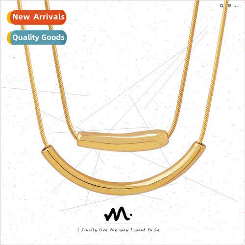 Korea wind tide hundreds jewelry niche smile necklace tanium