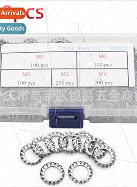 700pcs boxed stainless steel outer serrated washers 304 stop