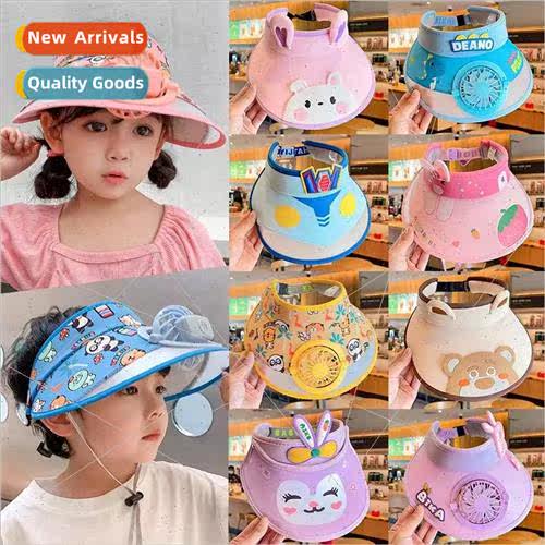 Children sun hat summer wh fan large brim sun hat men girls