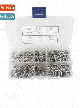 300pcs box stainless steel washers spring washers elastic wa