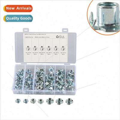 Zinc-plated inch 1/4 5/16 3/8 four-jaw nuts barbed -slip fou