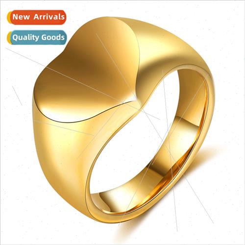 Europe New Tanium Men Engraved Ring Stainless Steel Love Rin