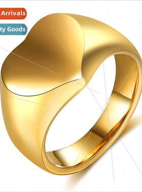 Europe New Tanium Men Engraved Ring Stainless Steel Love Rin