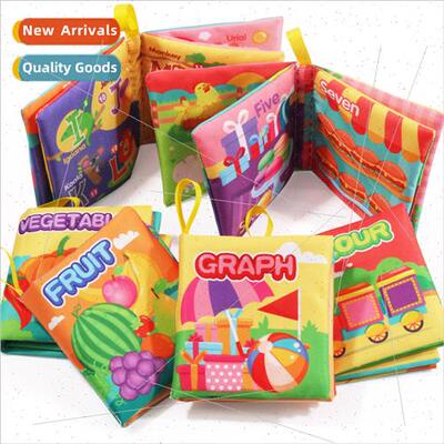 Baby tear cloth book vegetables frus numbers in English shap