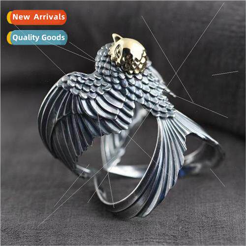 Thai lver Swallow Drop Ring Women che Vintage Open Finger Je