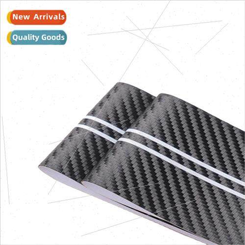 Car door sill strip carbon fiber pattern leather cartoon pat