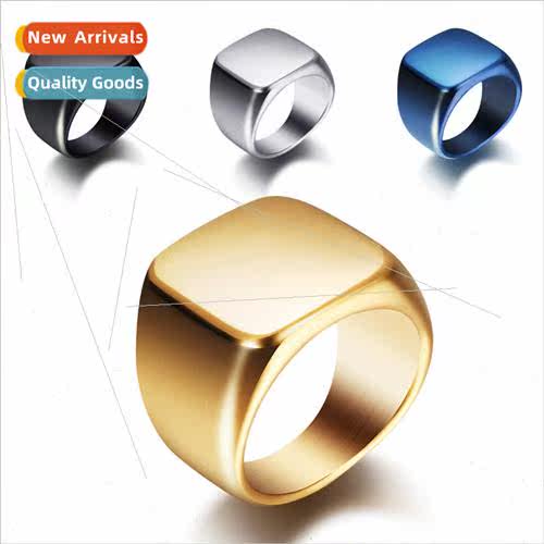 mple glossy tanium steel ring stainless steel simple 19MM me