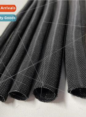 Black -Reeling Textile Sleeve Braided Mesh Tubing Textile Me