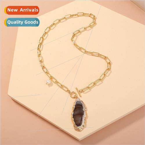 Europe new jewelry lattice chain coffee color imation natura