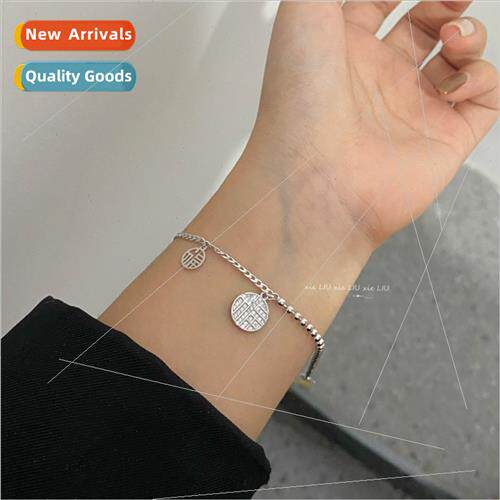 New s925 silver blessing bracelet girls niche 2023 gift适用g