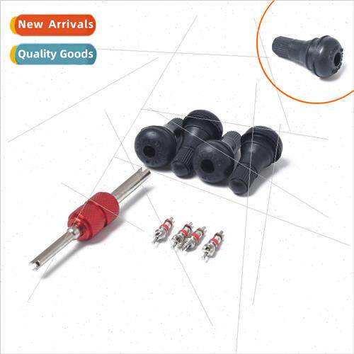 Car Tire 4 Valves TR412+4 Valve Cores Repair Tools Valve Rep