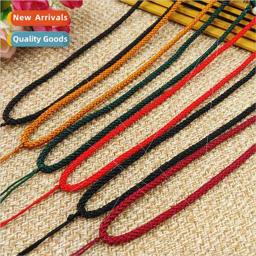 Thick two beads necklace rope DIY jade pendant lanyard hand-