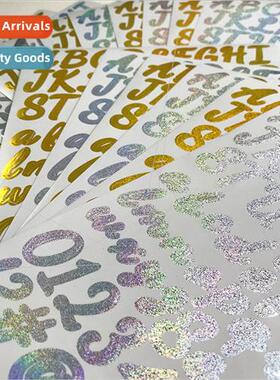 1 inch handwring font laser fine sgold silver powder sticker