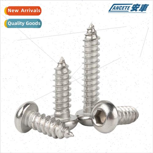 304 half round head hexagon socket head tapping screws pan h