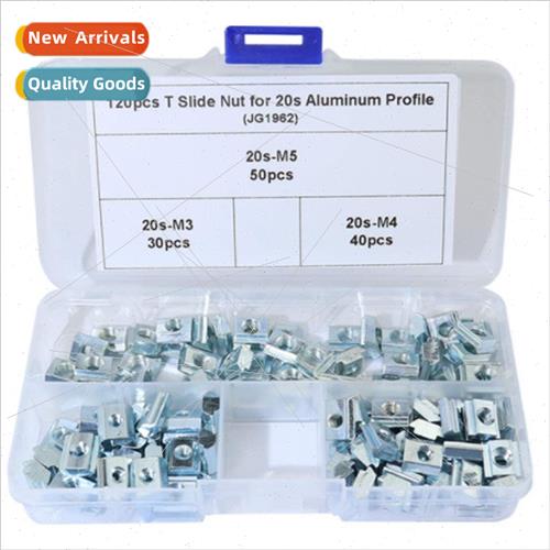 120pcs Type 20 M3 Type 20 M4 Type 20 M5 EU Slider Nuts Alumi