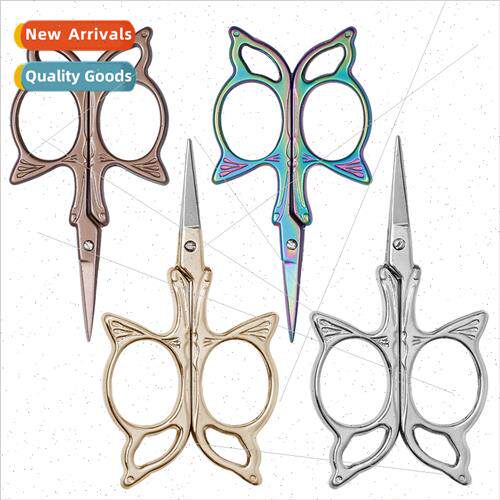 Butterfly Scissors Gold Plated Vintage Wire Cutting Small Sc
