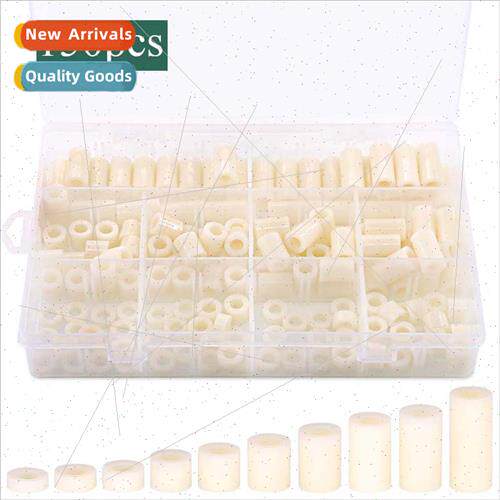 150Pcs box M6 ABS round spacer plastic fixing nut assortment