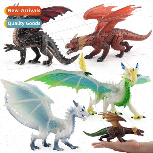 Hot kids simulation solid jurassic magic dragon static ornam