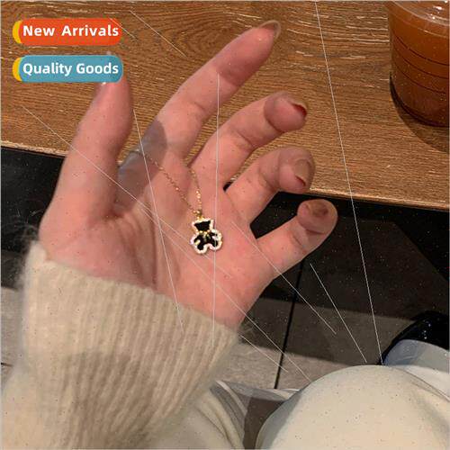 Milk Moe Black Bear Necklace Women che Premium 2022 New Lock