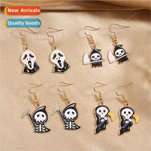 Spooky Halloween earrings earrings female tide spooky spider