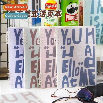 Vintage loose-leaf notebook book b5 diary a5 English coil bo