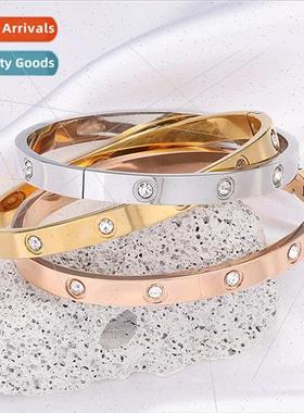 High niche colorless bracelet delicate ins fashion gold hjew