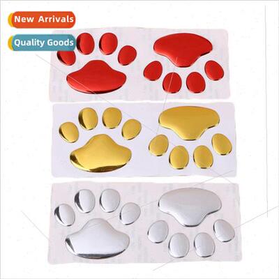 R722 Car Paw Print Sticker Foot Print Sticker PVC Soft Rubbe