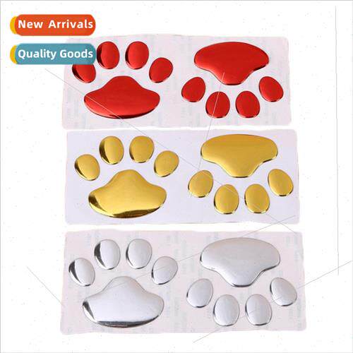 R722 Car Paw Print Sticker Foot Print Sticker PVC Soft Rubbe