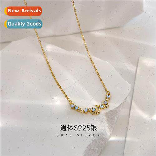S925 silver Koreadiamond-set Dipper seven stars moon necklac