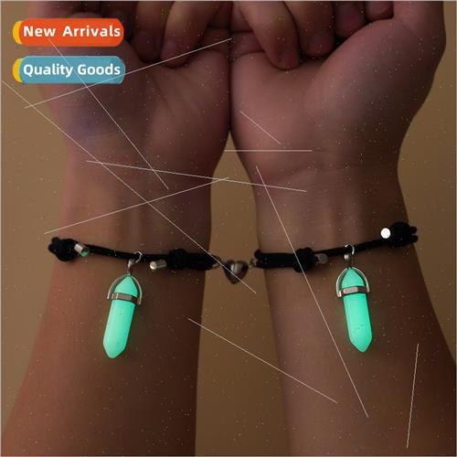 New glow-in-the-dark hexagonal pillar pendant wh love magnet