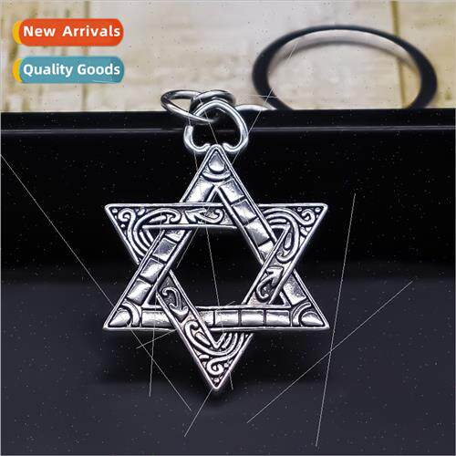 hexagram pendant keychain alloy casting pendant couple stude