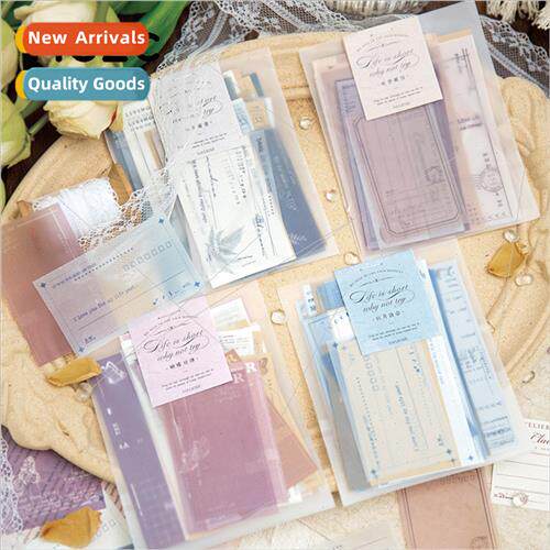 Words out romantic note paper simple retro ins handbook mess